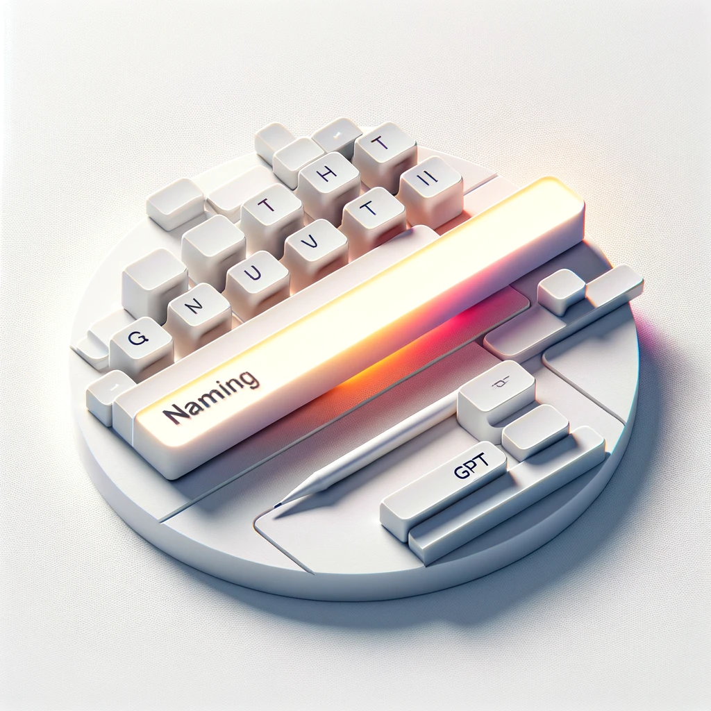 Stylized keyboard with pen and rainbow light reflection.