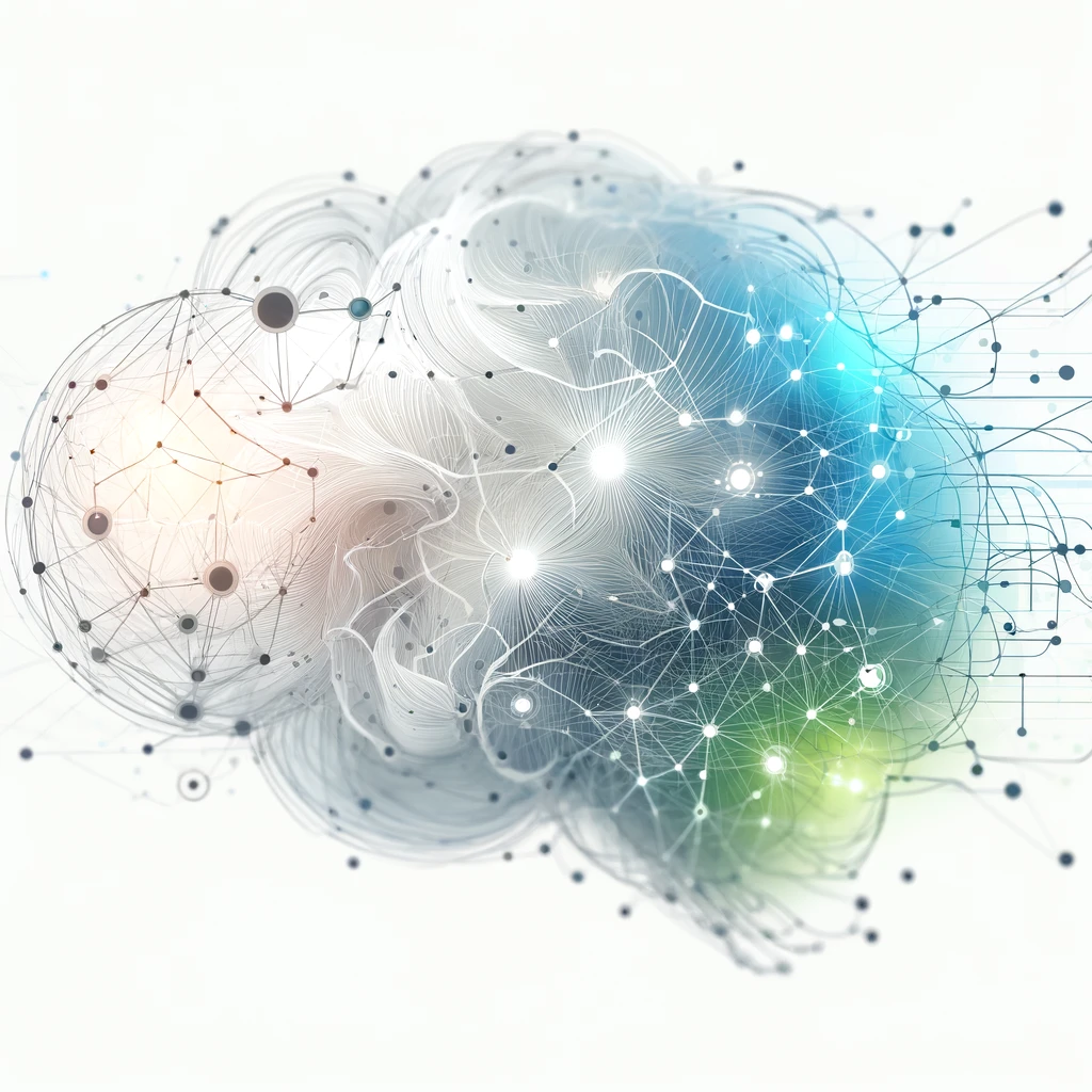 Abstract neural network brain illustration.