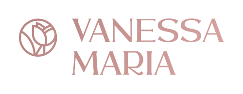 Vanessa Maria brand logo with floral emblem.